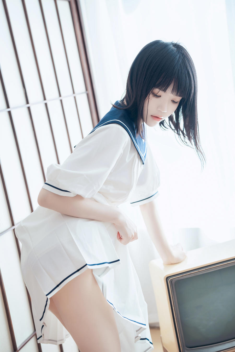 桜桃喵 – 盛夏制服 [39P 509M]插图4