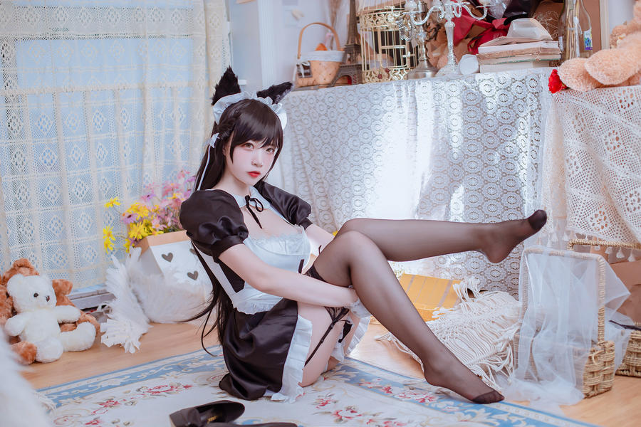 二佐Nisa – 犬之眷 碧蓝爱宕女仆 [19P 75M]插图3