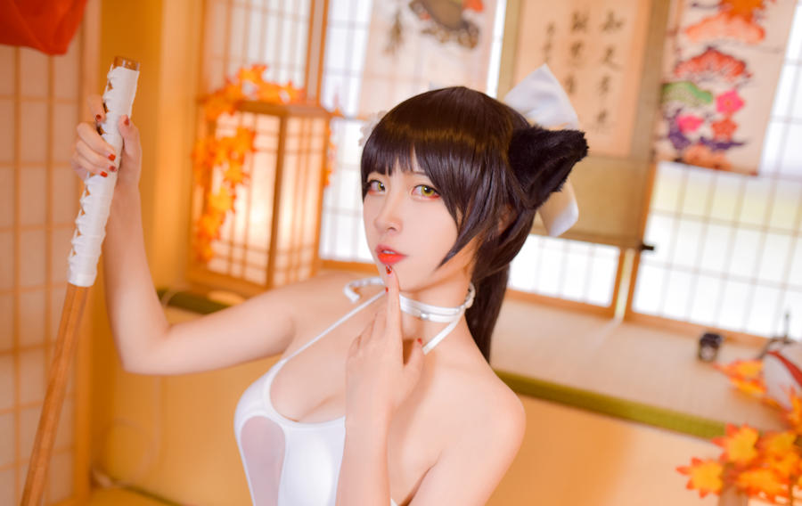 二佐Nisa碧蓝航线高雄泳装cosplay套图图片在线欣赏插图3