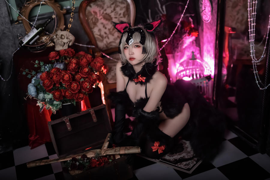 二佐Nisa黑贞万圣节cosplay图片[Fate图鉴]插图3