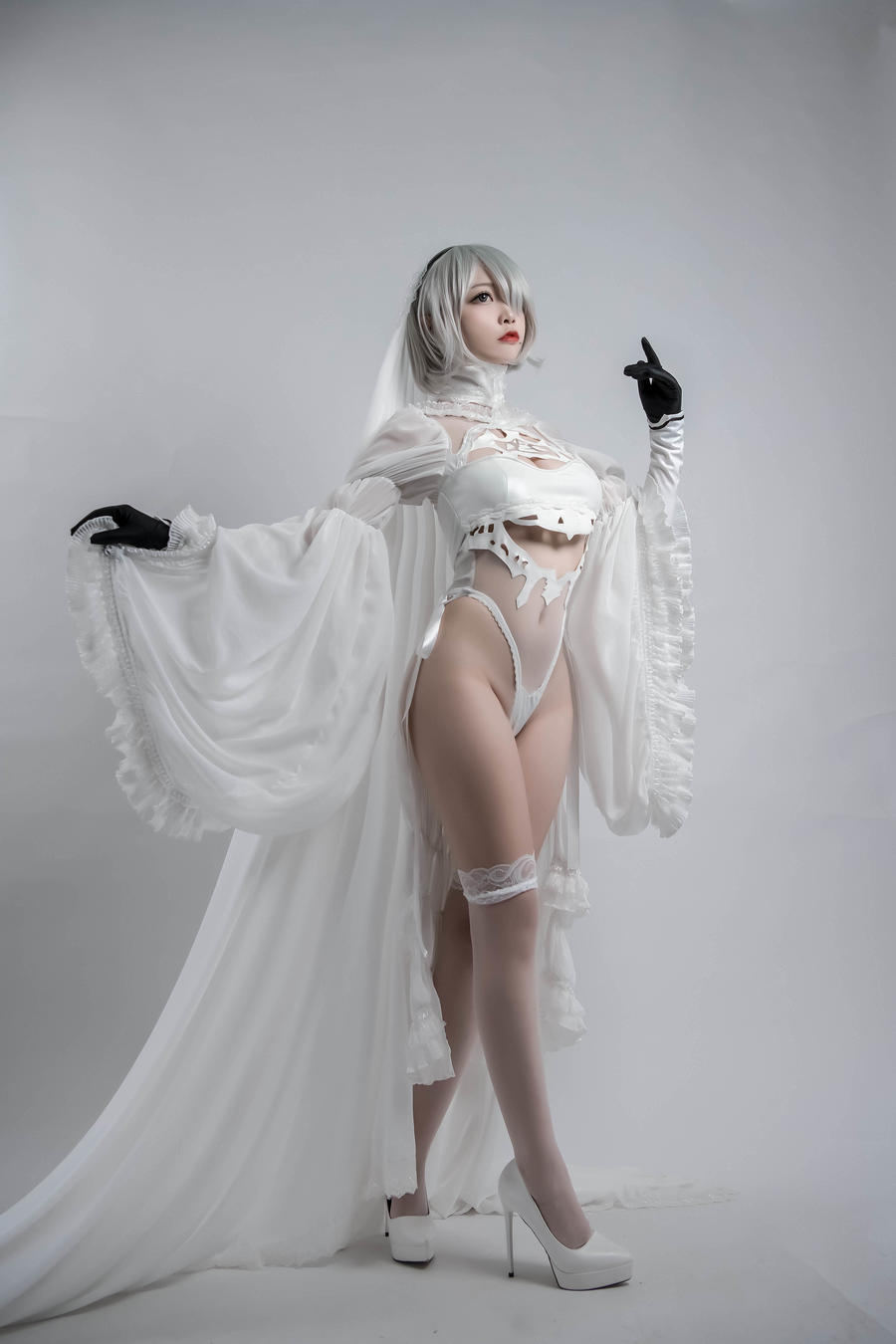 二佐Nisa2b同人花嫁cos图包[尼尔机械纪元cosplay]插图4