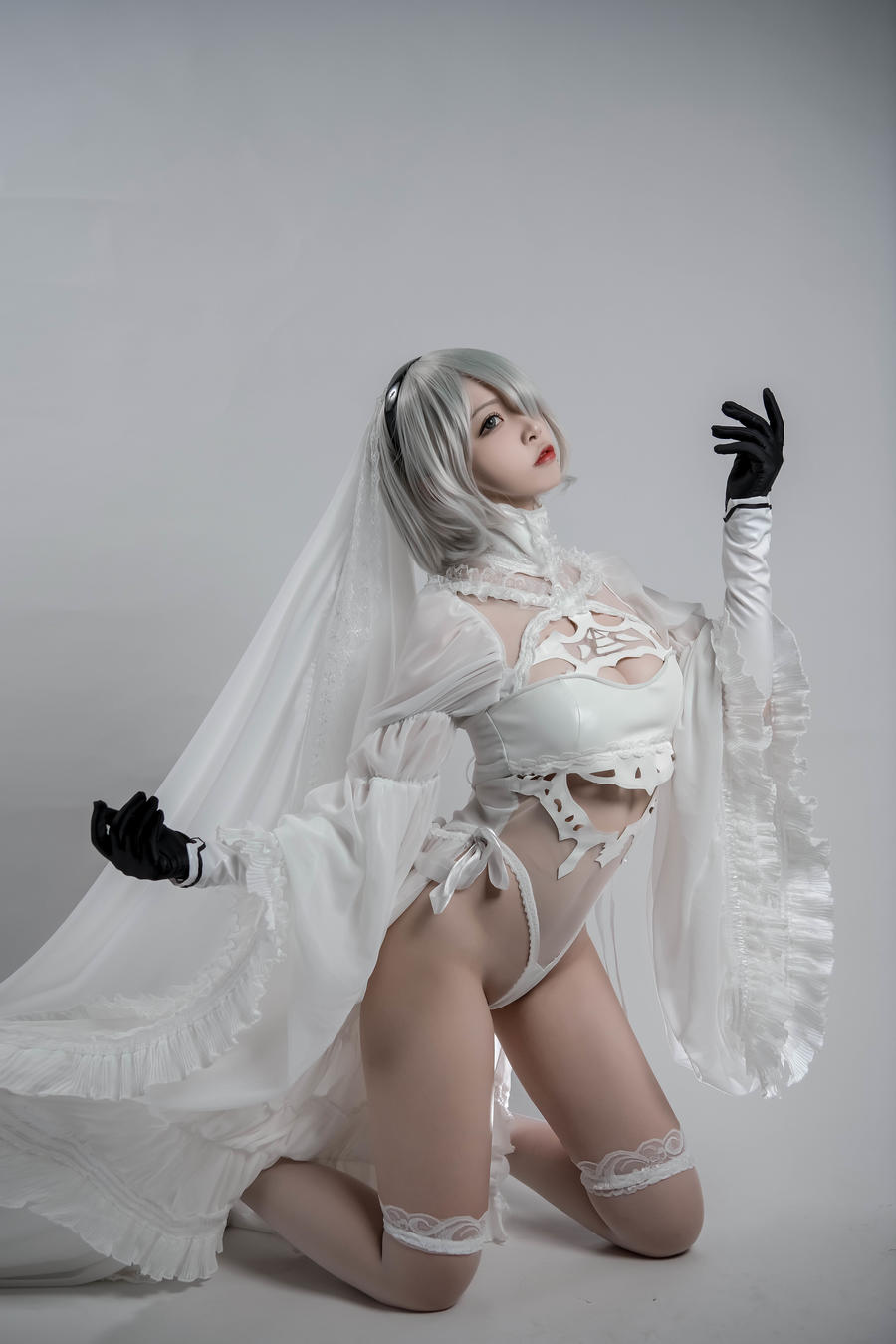 二佐Nisa2b同人花嫁cos图包[尼尔机械纪元cosplay]插图5