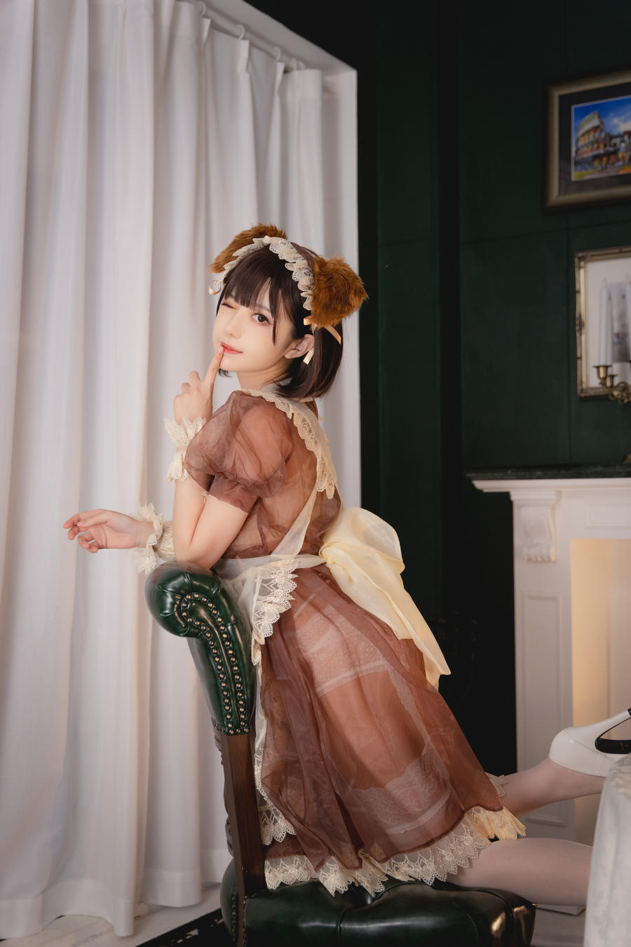 Shika小鹿鹿透明女仆cos图包插图4