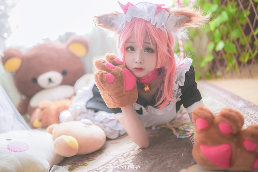 [椎名莜cos]日奈娇玉藻前女仆cos套图图片插图3