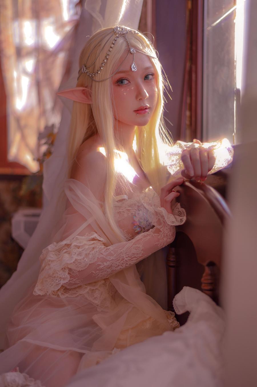 阿包也是兔娘精灵cos套图|为何女神总约黄昏后插图3