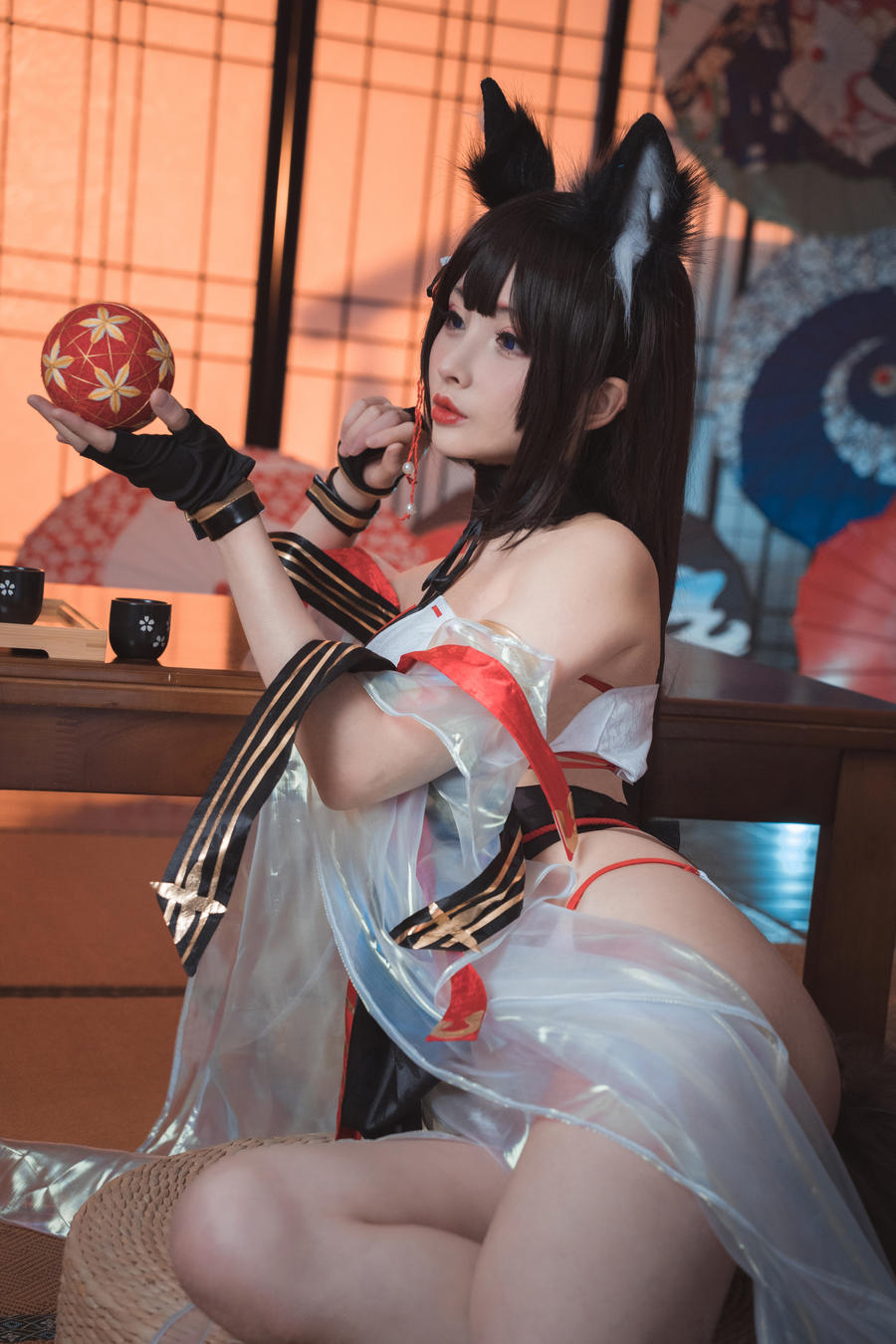 [碧蓝航线cos]rioko凉凉子天城泳装cosplay正片图鉴全集插图4
