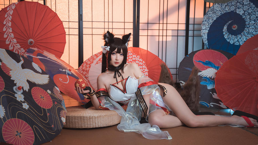 [碧蓝航线cos]rioko凉凉子天城泳装cosplay正片图鉴全集插图5