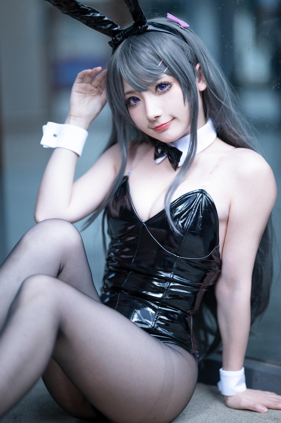 是三不是世w麻衣学姐兔女郎cos套图[CP29mini]插图3
