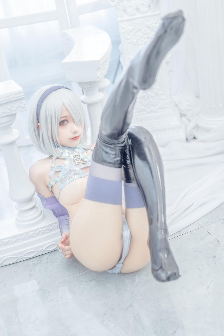 [蠢沫沫cos]coser蠢沫沫2B冰雪cosplay图集插图4