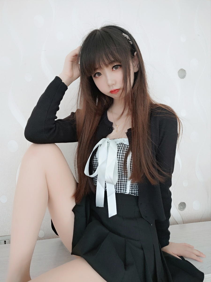 雪琪SAMA肉丝连衣裙写真图包[雪琪SAMA视频图集]插图4