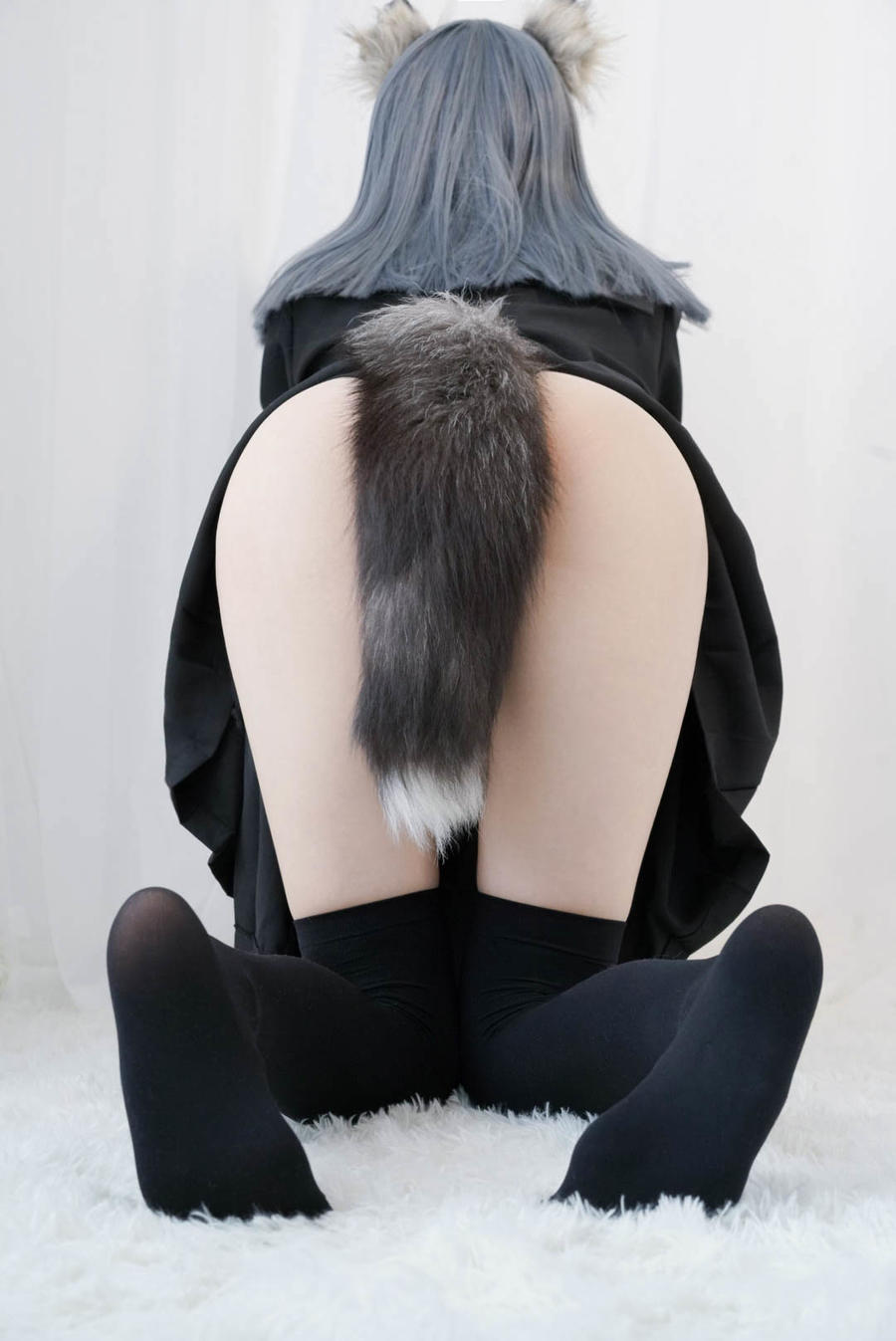 [眼酱大魔王写真]cosplayer眼酱大魔王w裸足兽耳写真图包合集插图5