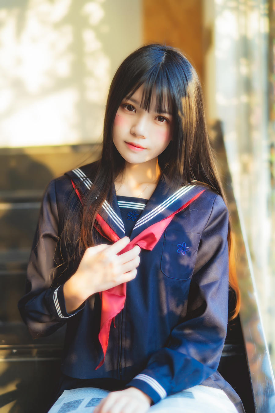 桜桃喵黑色水手服写真图片_桜桃喵黑色水手服写真图集插图3
