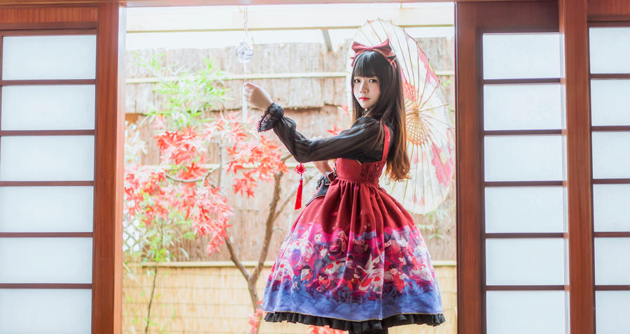 桜桃喵和风Lolita写真图集[桜桃喵图片]插图4