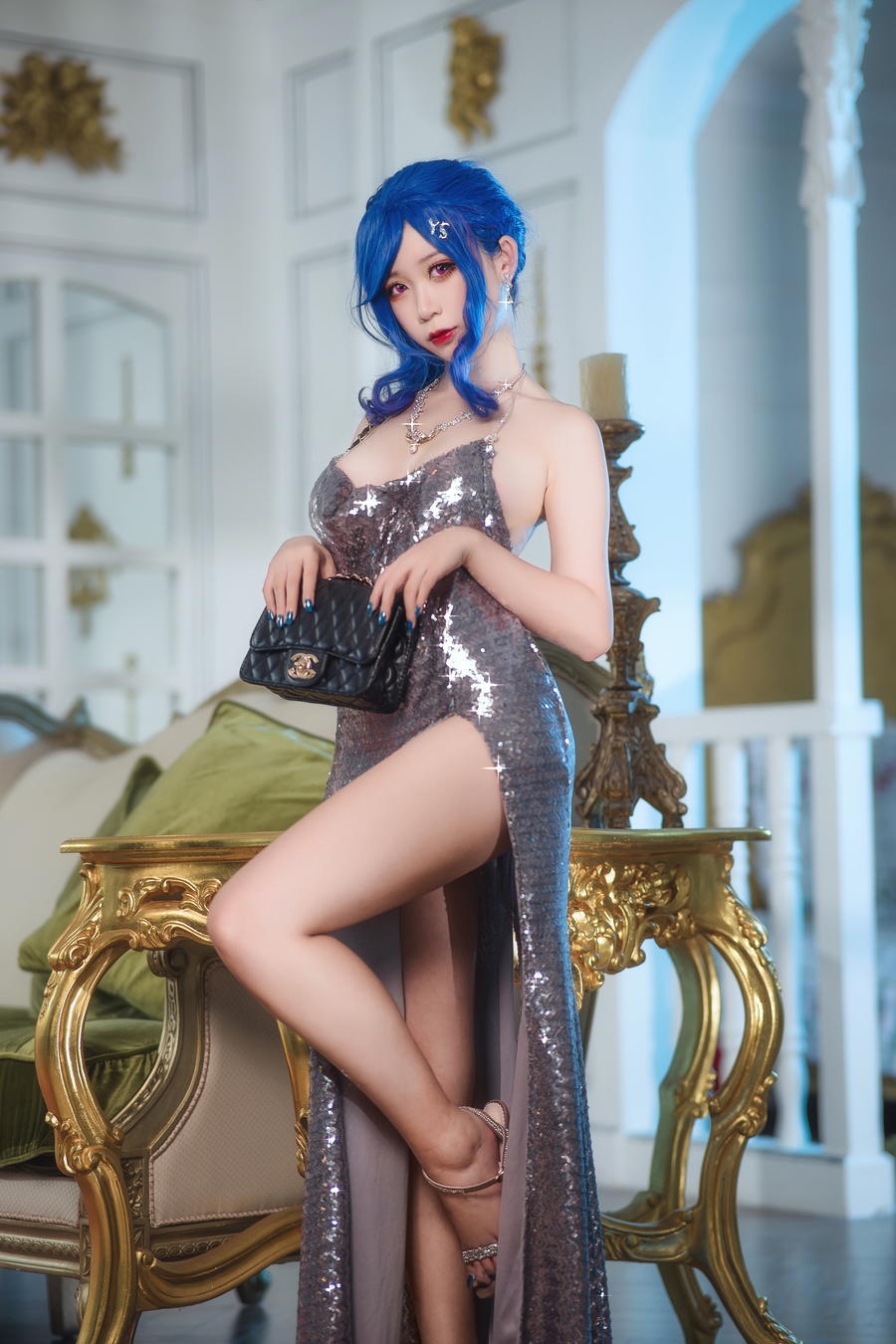 [樱落酱w图包]coser樱落酱w圣路易斯礼服cos作品集图片[碧蓝航线]插图3