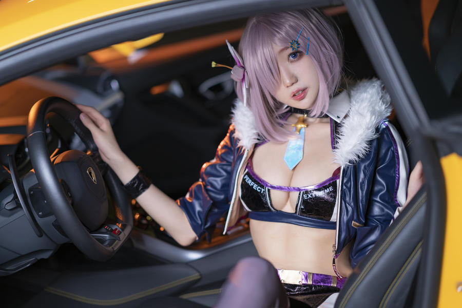 [周叽是可爱兔兔cos图包]coser周叽是可爱兔兔玛修赛车cos图片作品集[fgo]插图3